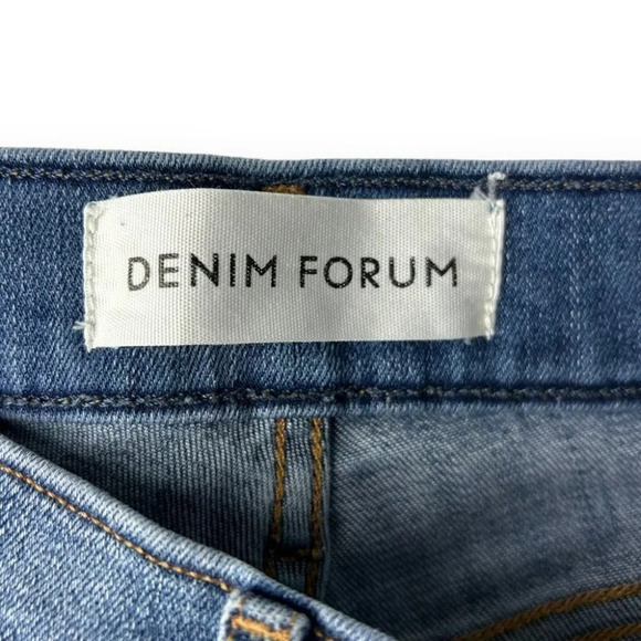 Denim Forum The Nico Mid Rise Skinny Crop in Medium Lagoon  25 - Picture 8 of 10